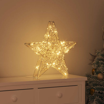 vidaXL 3D Star 50 LEDs Warm white 55 x 52.5 x 9 cm PET