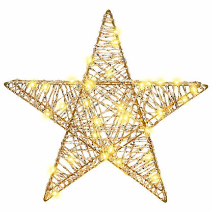 vidaXL 3D Star 50 LEDs Warm white 55 x 52.5 x 9 cm PET