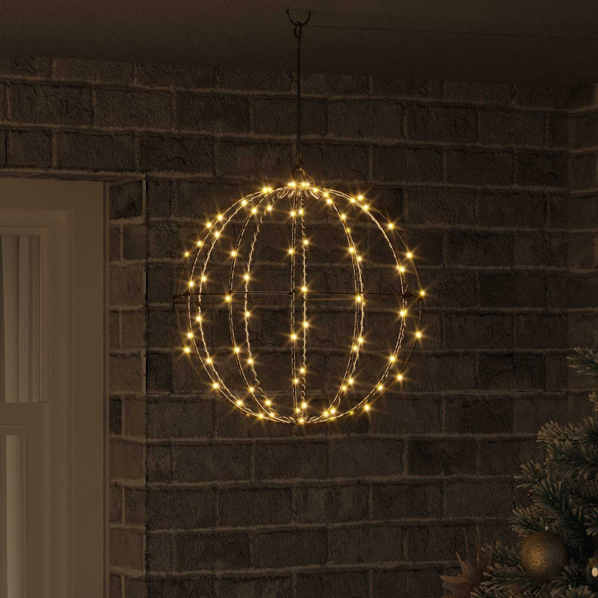 vidaXL Ball Warm white 40 x 40 x 42 cm Metal 120 LEDs