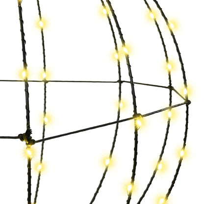 vidaXL Ball with 384 LEDs 2 pcs Warm white 59.5 x 59.5 x 63 cm Metal