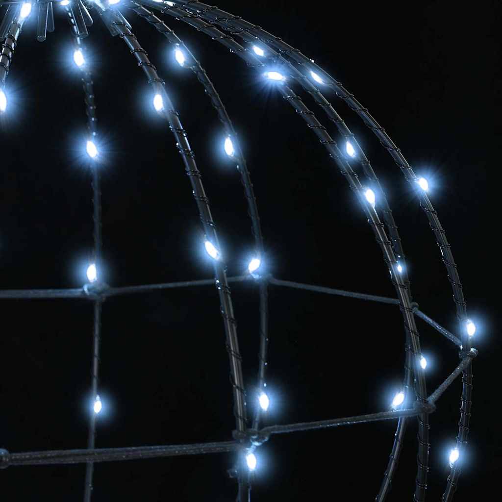 vidaXL Ball 2 pcs Cold white 60 x 60 x 62 cm Metal 384 LEDs