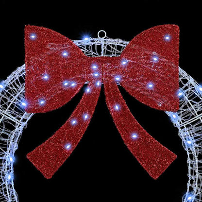 vidaXL Wreath with 60 LEDs Cold white 76 x 76 x8.5 cm Acrylic