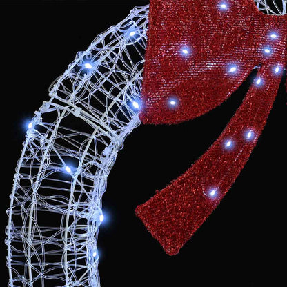 vidaXL Wreath with 60 LEDs Cold white 76 x 76 x8.5 cm Acrylic