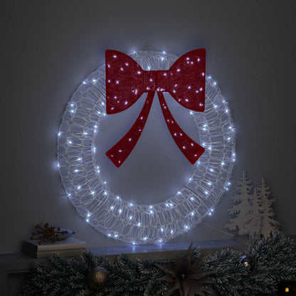 vidaXL Wreath with 60 LEDs Cold white 76 x 76 x8.5 cm Acrylic