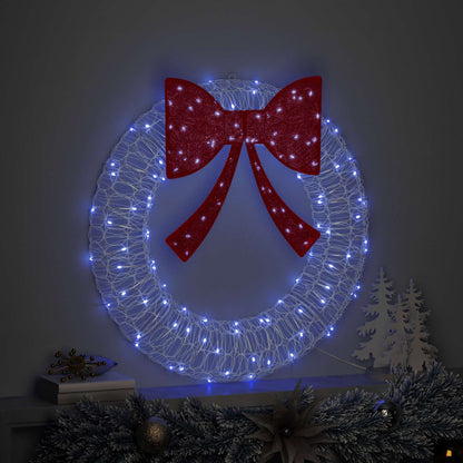 vidaXL Wreath with 60 LEDs Blue 76 x 76 x8.5 cm Acrylic