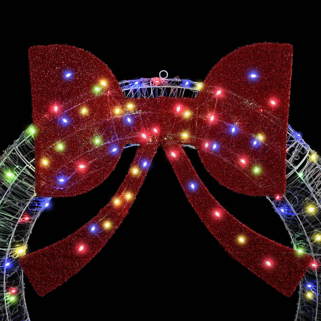 vidaXL Wreath with 60 LEDs Multicolour 76 x 76 x8.5 cm Acrylic