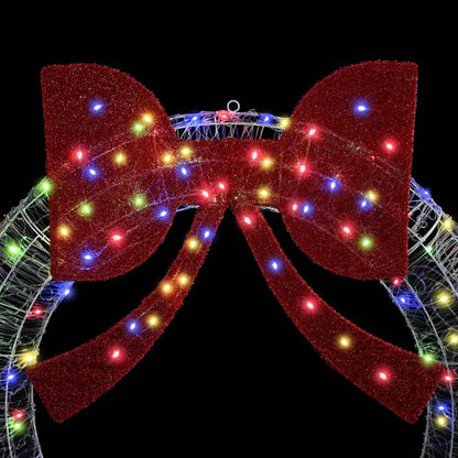 vidaXL Wreath with 60 LEDs Multicolour 76 x 76 x8.5 cm Acrylic