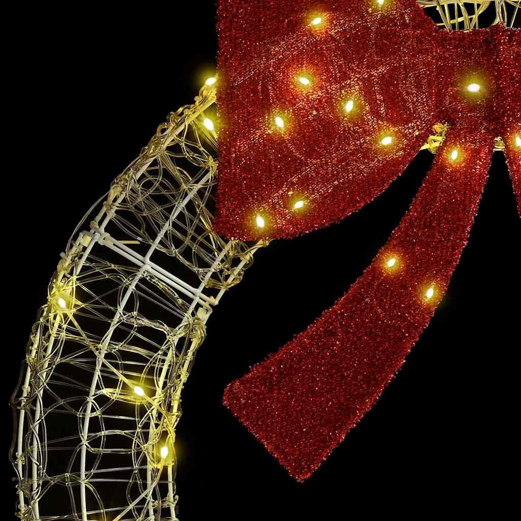 vidaXL Wreath with 80 LEDs Warm white 92 x 92 x 9.5 cm Acrylic