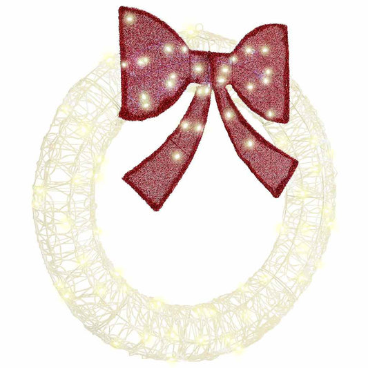 vidaXL Wreath with 80 LEDs Warm white 90 cm Acrylic