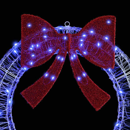 vidaXL Wreath with 80 LEDs Blue 92 x 92 x 9.5 cm Acrylic