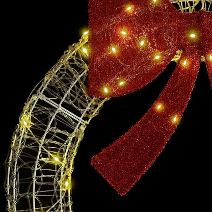 vidaXL Wreath with 150 LEDs Warm white 120 cm Acrylic