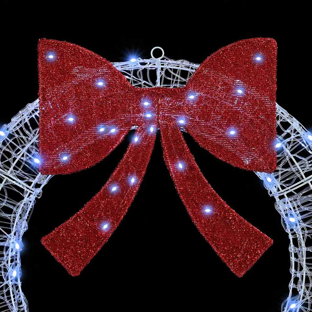 vidaXL Wreath with 150 LEDs Cold white 120 cm Acrylic