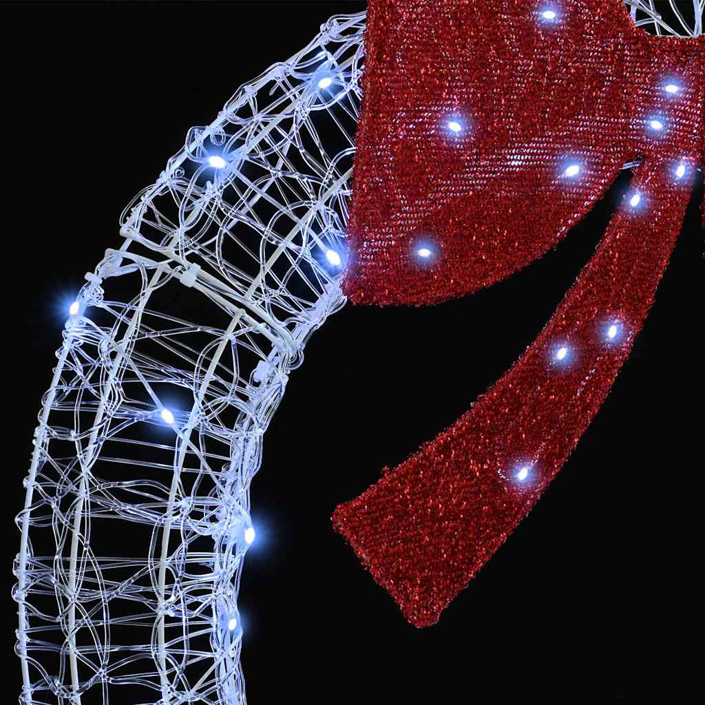 vidaXL Wreath with 150 LEDs Cold white 120 cm Acrylic
