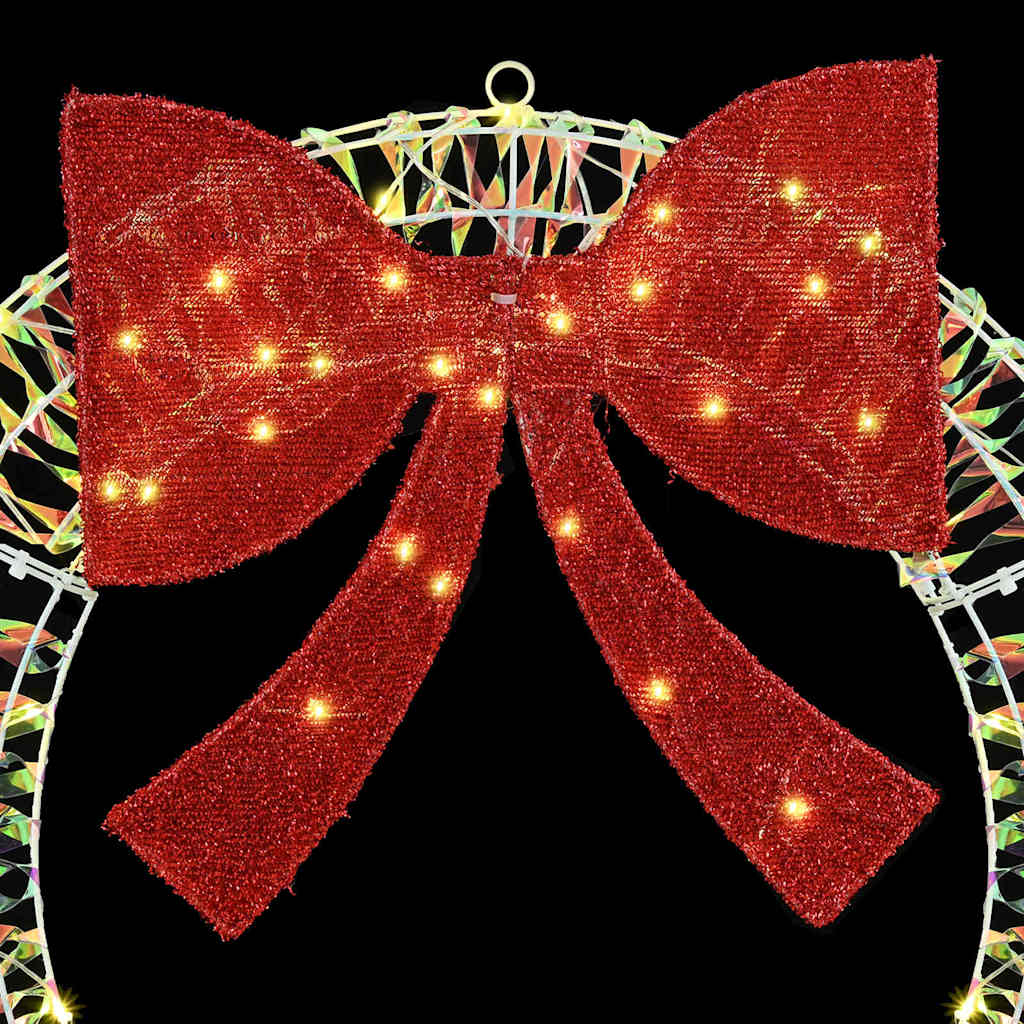 vidaXL Wreath Warm white 75 x 75 x 8 cm PET 60 LEDs