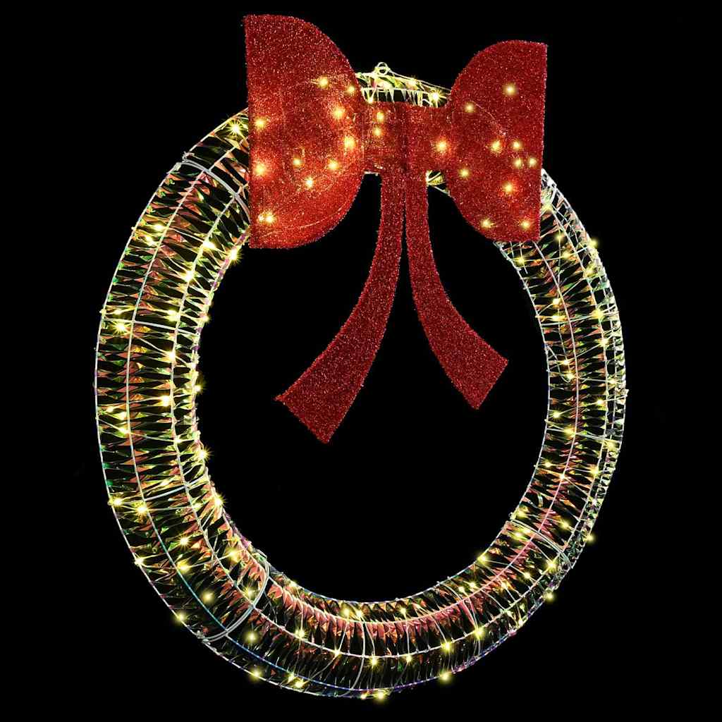 vidaXL Wreath Warm white 120 x 120 x 10 cm PET 150 LEDs