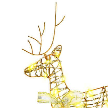 vidaXL LED Reindeers with 40 LEDs 2 pcs Warm White PET