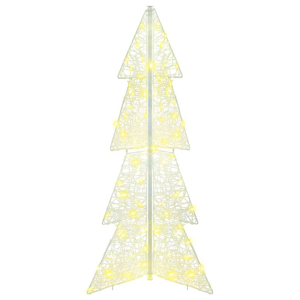 vidaXL Christmas Tree with 100 LEDs Warm White 120 cm Acrylic