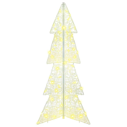 vidaXL Christmas Tree with 100 LEDs Warm White 120 cm Acrylic
