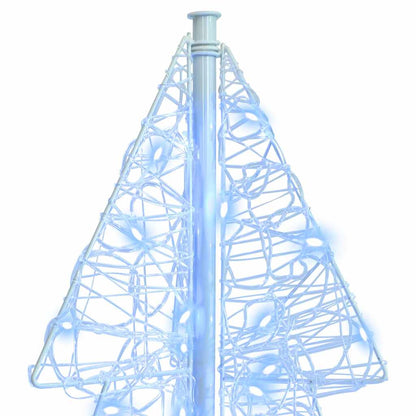 vidaXL Christmas Tree with 100 LEDs Cold White 120 cm Acrylic