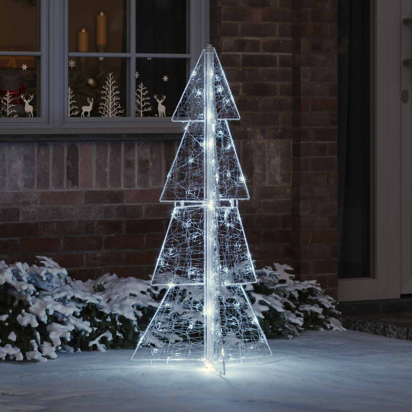 vidaXL Christmas Tree with 100 LEDs Cold White 120 cm Acrylic