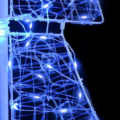 vidaXL Christmas Tree with 100 LEDs Blue 120 cm Acrylic