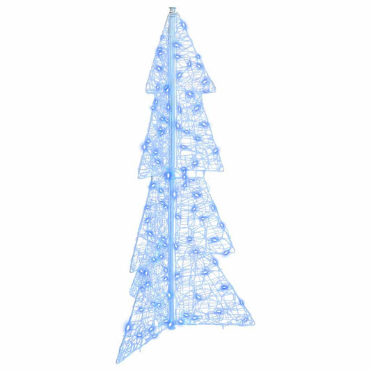vidaXL Christmas Tree with 100 LEDs Blue 120 cm Acrylic