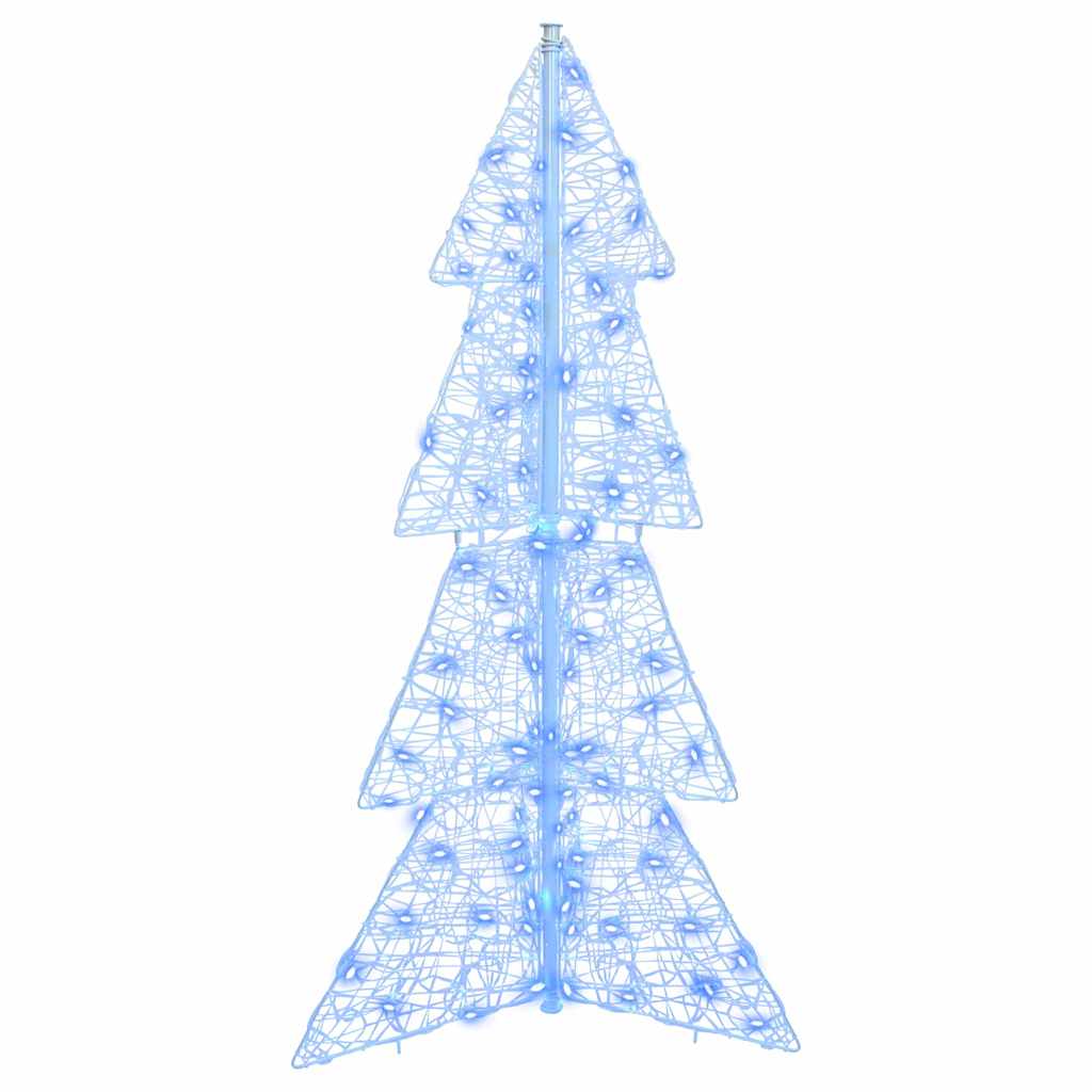vidaXL Christmas Tree with 100 LEDs Blue 120 cm Acrylic