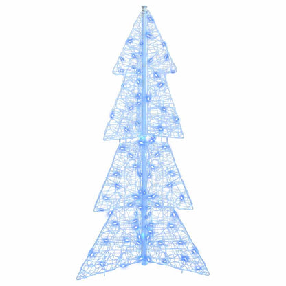 vidaXL Christmas Tree with 100 LEDs Blue 120 cm Acrylic