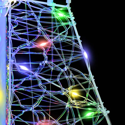 vidaXL Christmas Tree with 100 LEDs Multicolour 120 cm Acrylic