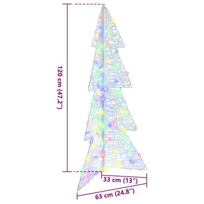 vidaXL Christmas Tree with 100 LEDs Multicolour 120 cm Acrylic