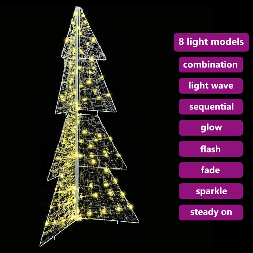 vidaXL Christmas Tree with 160 LEDs Warm White 150 cm Acrylic
