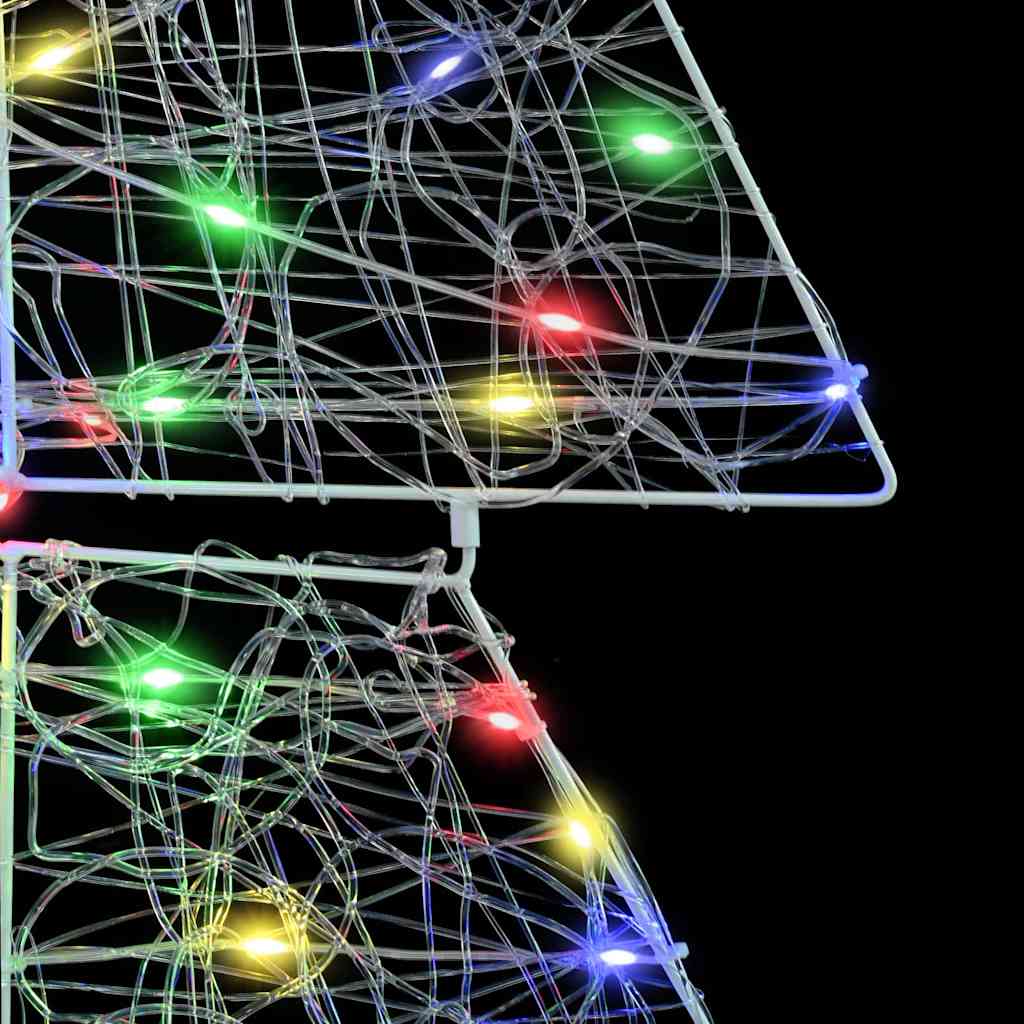 vidaXL Christmas Tree with 160 LEDs Multicolour 150 cm Acrylic