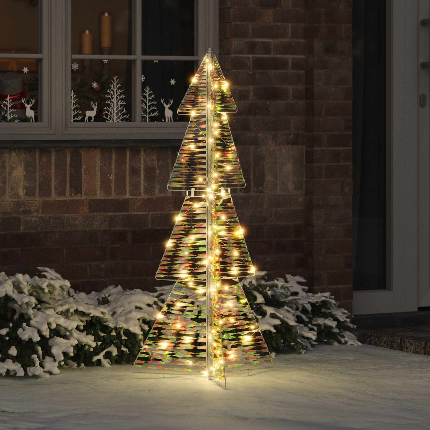 vidaXL Christmas Tree with 100 LEDs Warm White 120 cm PET