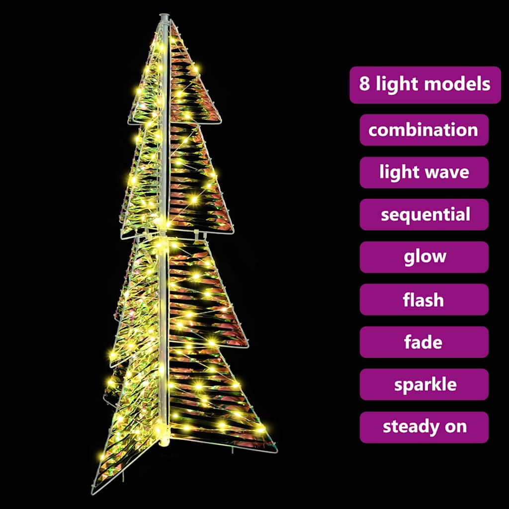 vidaXL Christmas Tree with 100 LEDs Warm White 120 cm PET