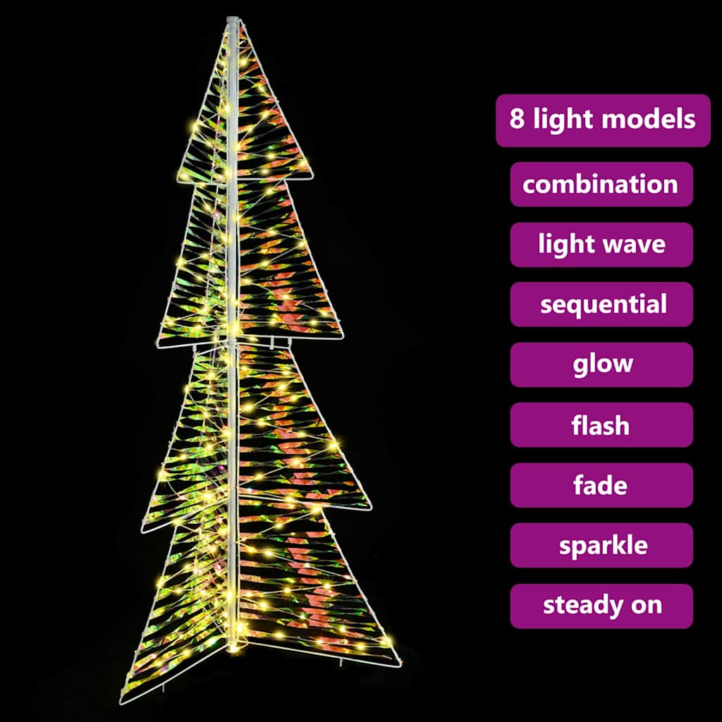 vidaXL Christmas Tree with 160 LEDs Warm White 150 cm PET