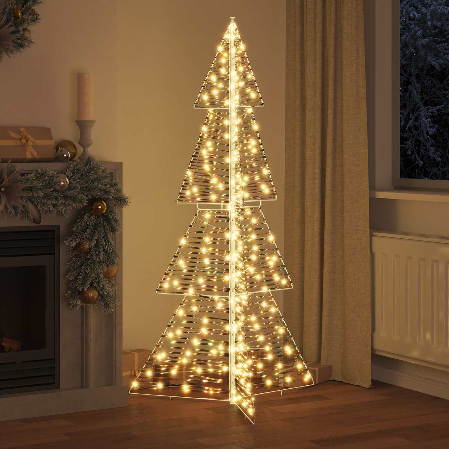 vidaXL Christmas Tree with 240 LEDs Warm White 180 cm PET
