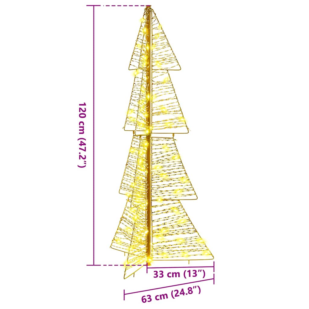 vidaXL Christmas Tree with 100 LEDs Warm White 120 cm PET