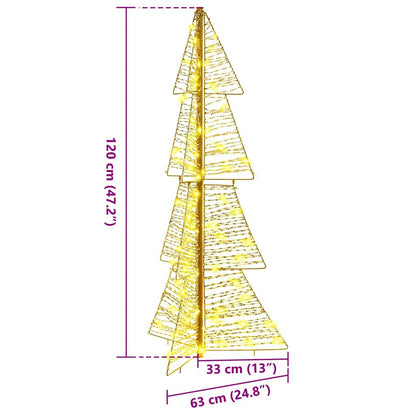 vidaXL Christmas Tree with 100 LEDs Warm White 120 cm PET