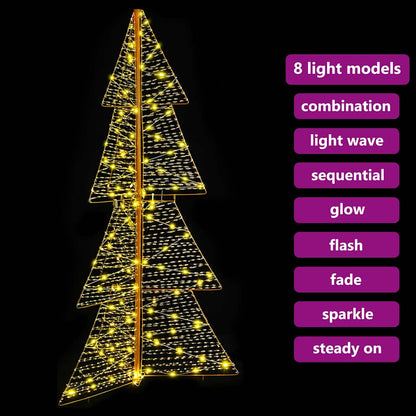 vidaXL Christmas Tree with 160 LEDs Warm White 150 cm PET
