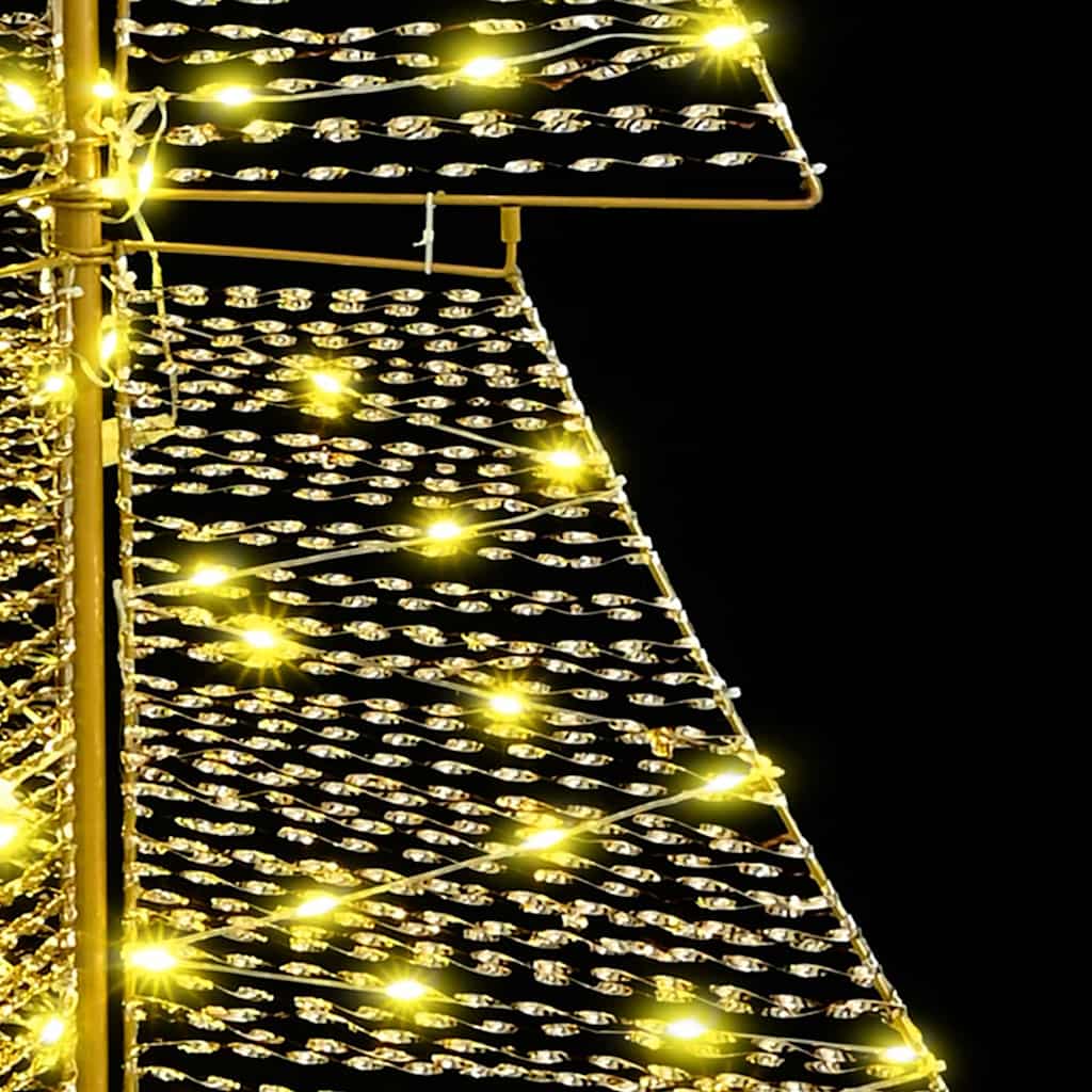 vidaXL Christmas Tree with 240 LEDs Warm White 180 cm PET