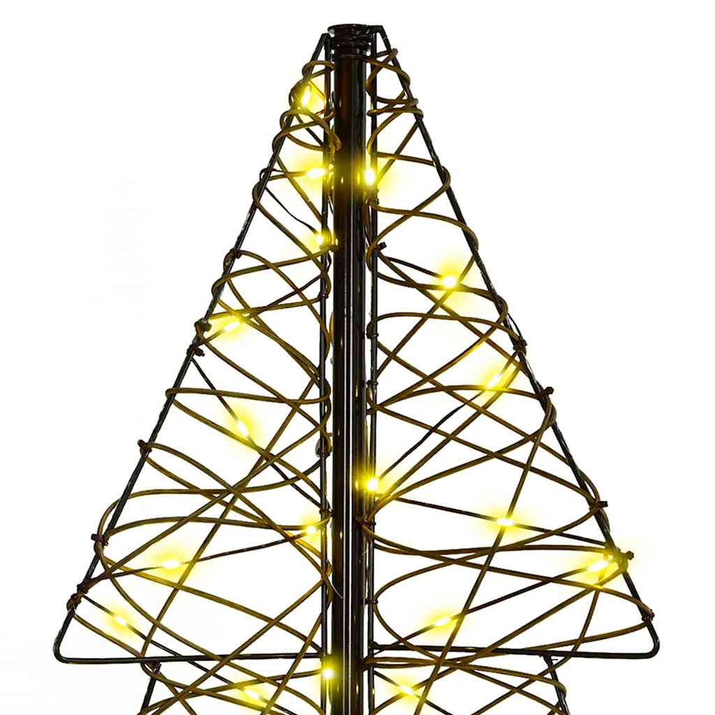 vidaXL Christmas Tree with 100 LEDs Warm White 120 cm Rattan