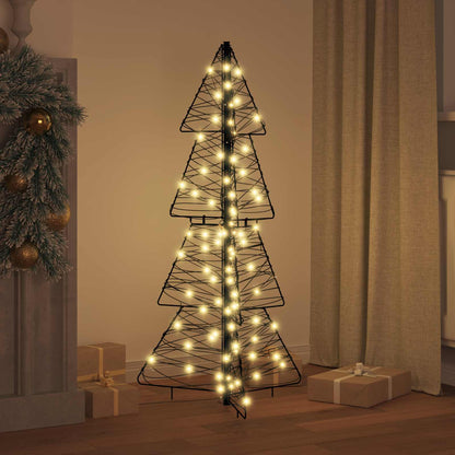 vidaXL Christmas Tree with 100 LEDs Warm White 120 cm Rattan