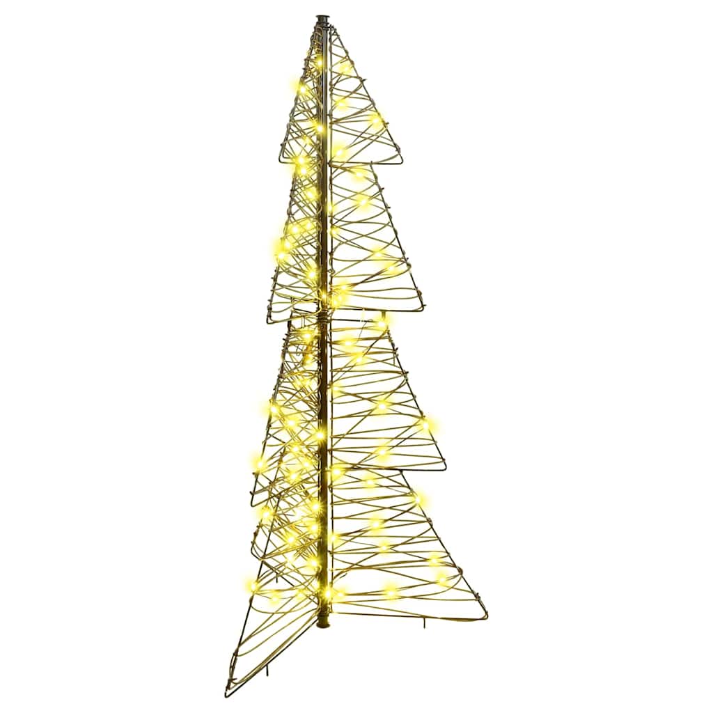 vidaXL Christmas Tree with 100 LEDs Warm White 120 cm Rattan