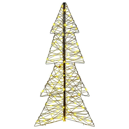 vidaXL Christmas Tree with 160 LEDs Warm White 150 cm Rattan