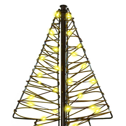 vidaXL Christmas Tree with 240 LEDs Warm White 180 cm Rattan