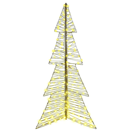 vidaXL Christmas Tree with 240 LEDs Warm White 180 cm Rattan