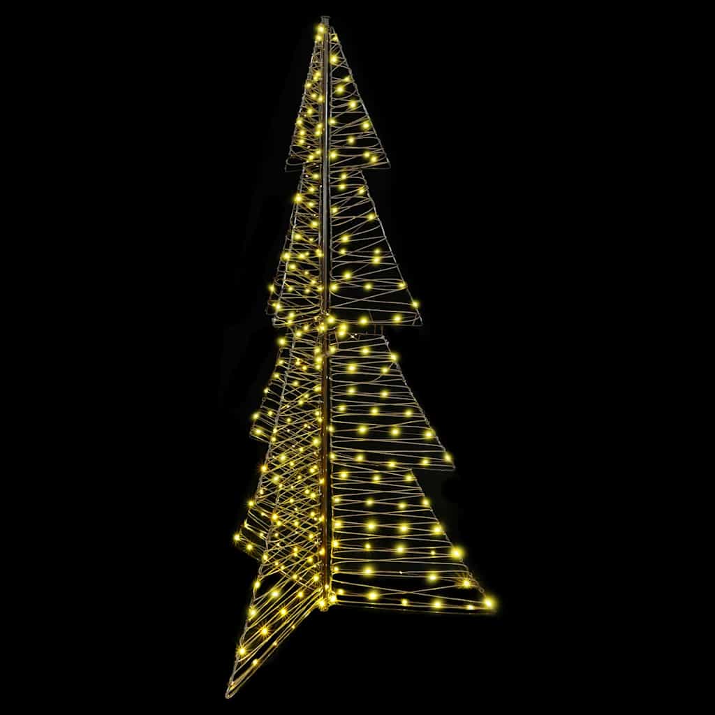 vidaXL Christmas Tree with 240 LEDs Warm White 180 cm Rattan