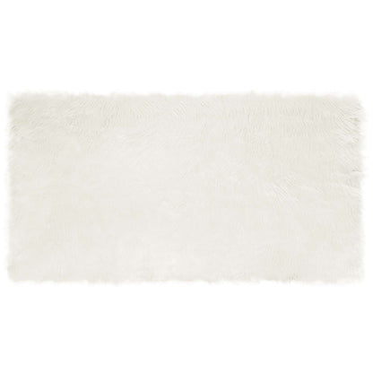 vidaXL Faux Sheepskin Rug TAFALLA White 80 x 150 cm Polyester