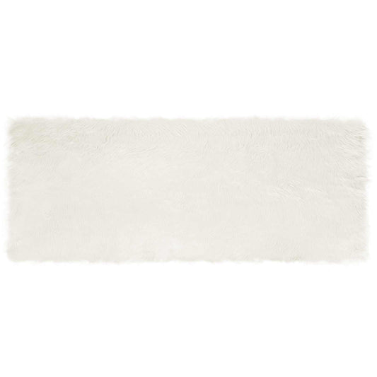 vidaXL Faux Sheepskin Rug TAFALLA White 80 x 200 cm Polyester