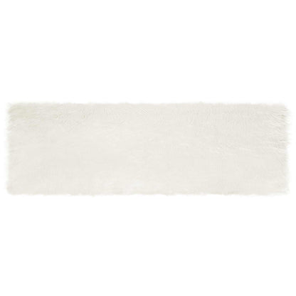 vidaXL Faux Sheepskin Rug TAFALLA White 80 x 250 cm Polyester